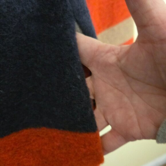 Max Studio Wool Blend Autumnal Striped All Season Open Front Jacket Size M - Picture 3 of 5